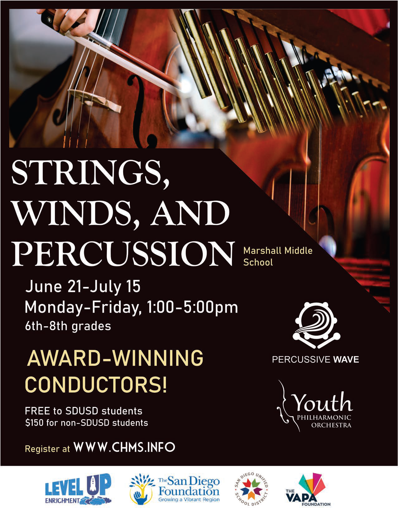 Strings, Winds, and Percussion